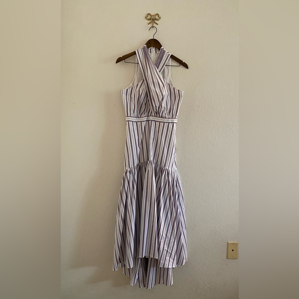 Veronica Beard Radley Dress in Off White Multi Stripes Size 4 Sleeveless
